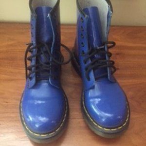 Dr. Martens royal blue patent boots size 6